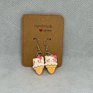 Handmade Hello Kitty Ice Cream Earrings